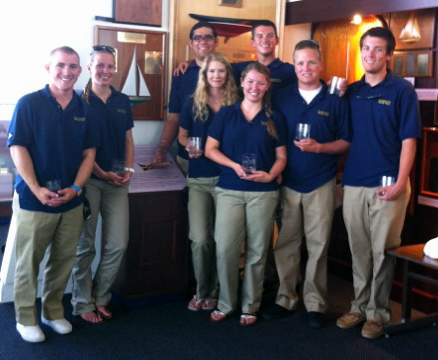 Shields Cup team from Cal Maritime Academy with trophy