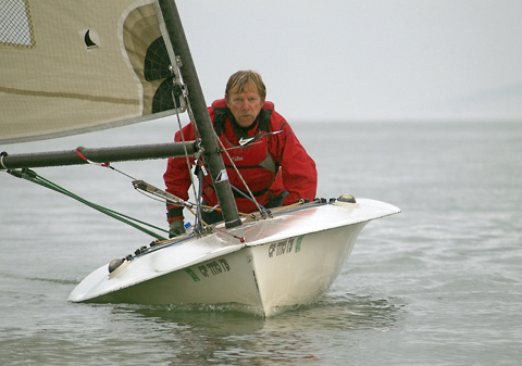 Steve Cameron on a Wing Dinghy