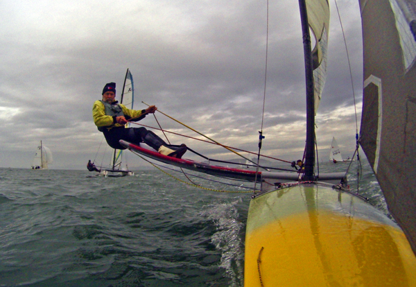 El Toros and one Opti sailing in Potrero Reach. ©2010 norcalsailing.com