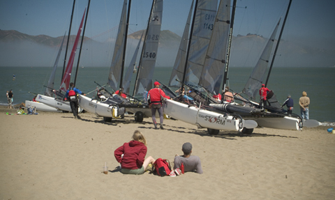 On the beach