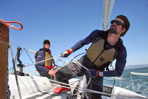 Cal Maritime team racing in SF