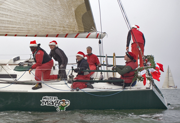 Mr. Magoo crew in Santa hats