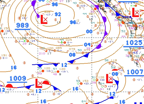 NOAA weather chart