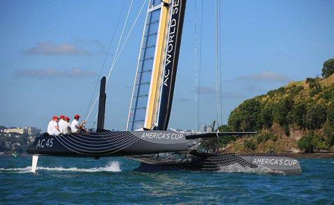 AC45 sailing in Auckland