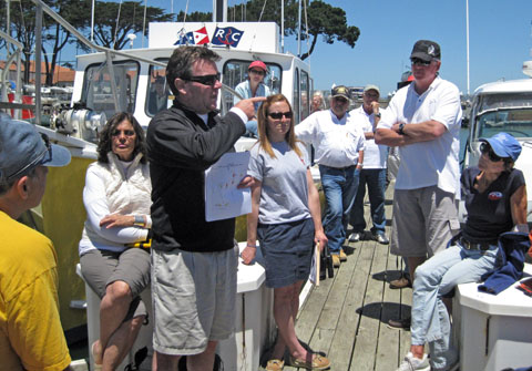 John Craig briefs the race committee volunteers