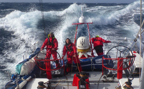 Maserati in big seas