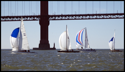 Mixed fleet at the bridge