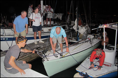 Absinthe tying up at the dock