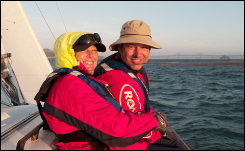 Hana and Scott on the rail